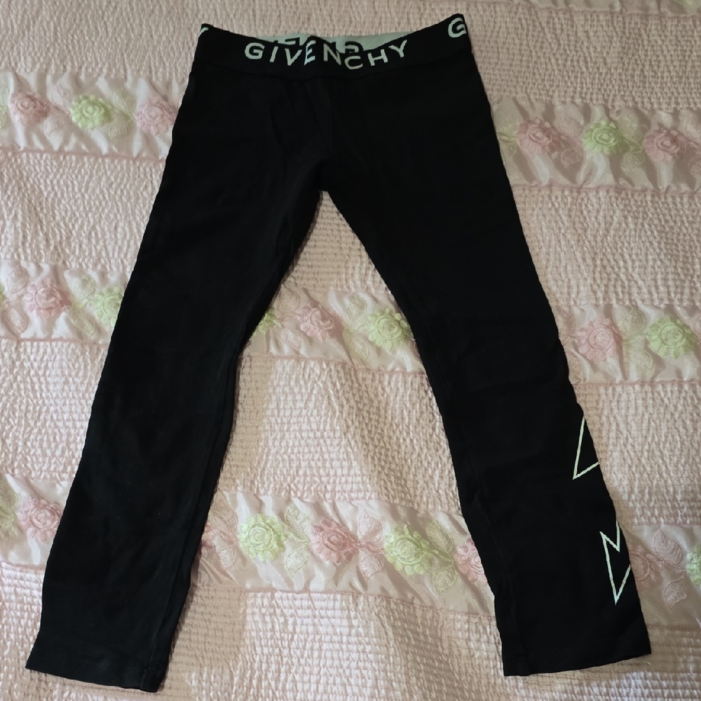 Givenchy Black and White Logo Leggings